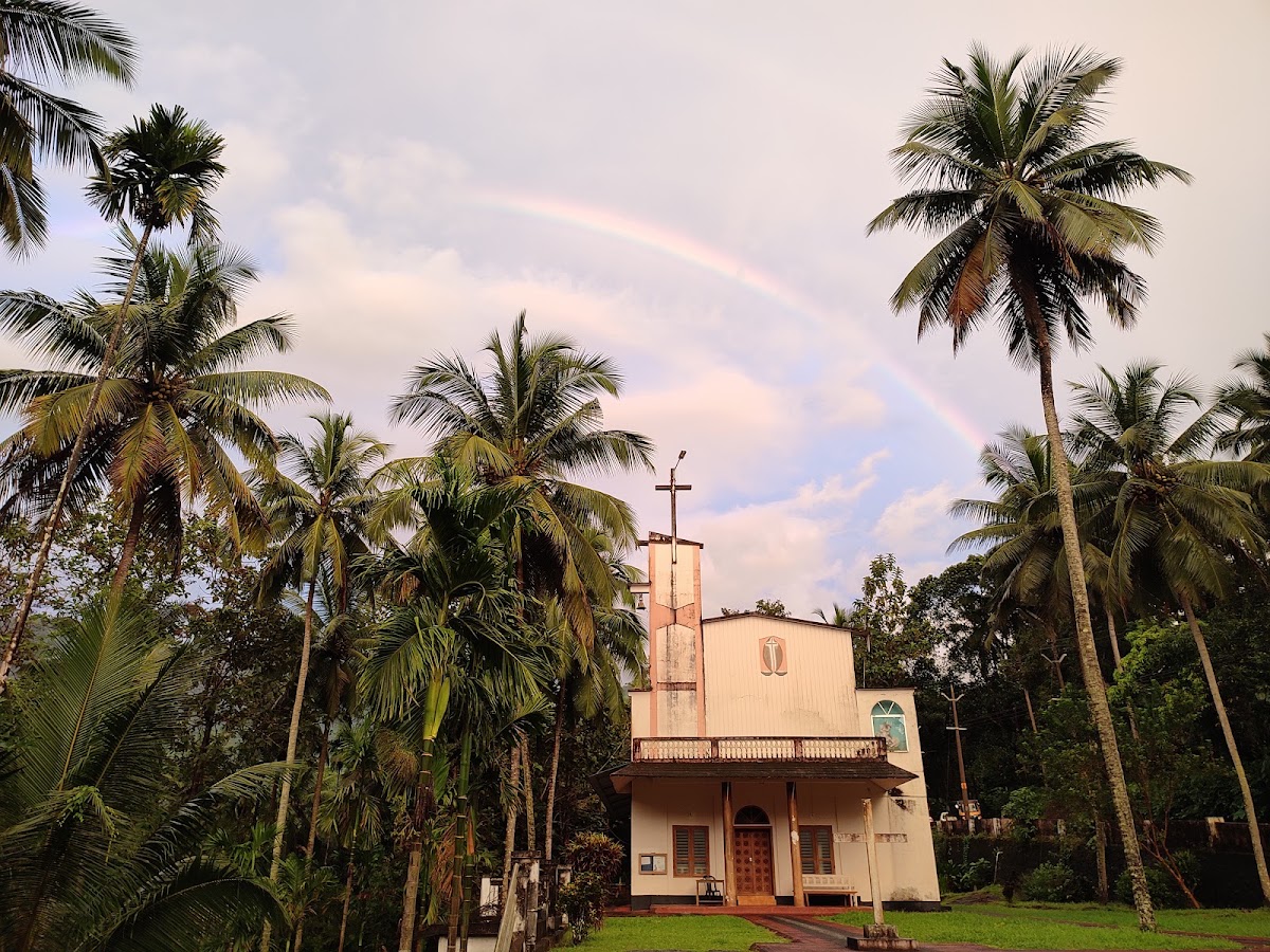 Watercolour illustration of St. George Church, Adakkakundu